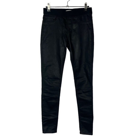 1. State Black Faux Leather Coated Jeggings XS - Picture 2 of 6